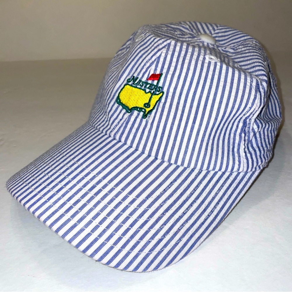 Masters, hat, blue, gingham, ladies baseball cap
